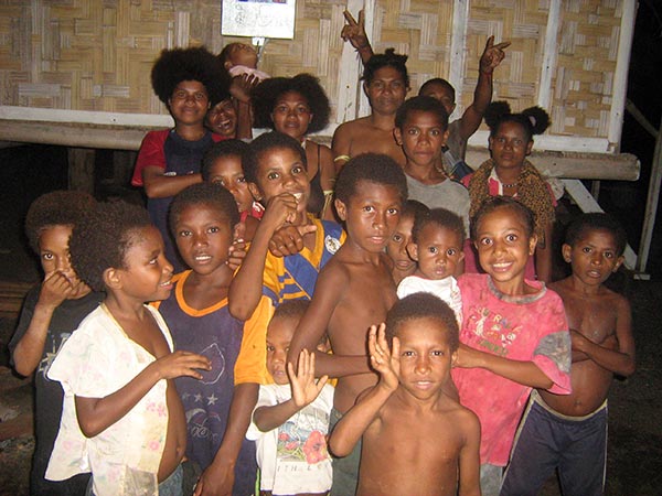 Young children from Matukar village